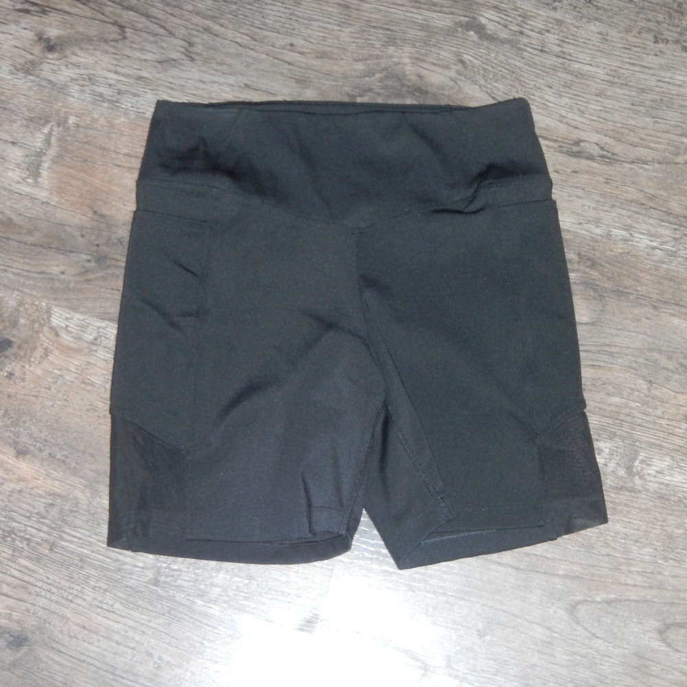 PINK ACTIVE Bike Shorts High Waist Athletic Workout‎ Black Shorts M